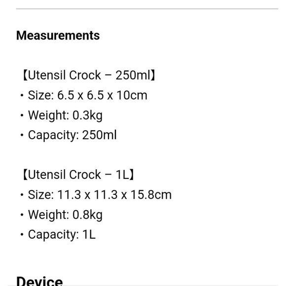 Le Creuset 1L Utensil Crock- Marine - Picture 4 of 7